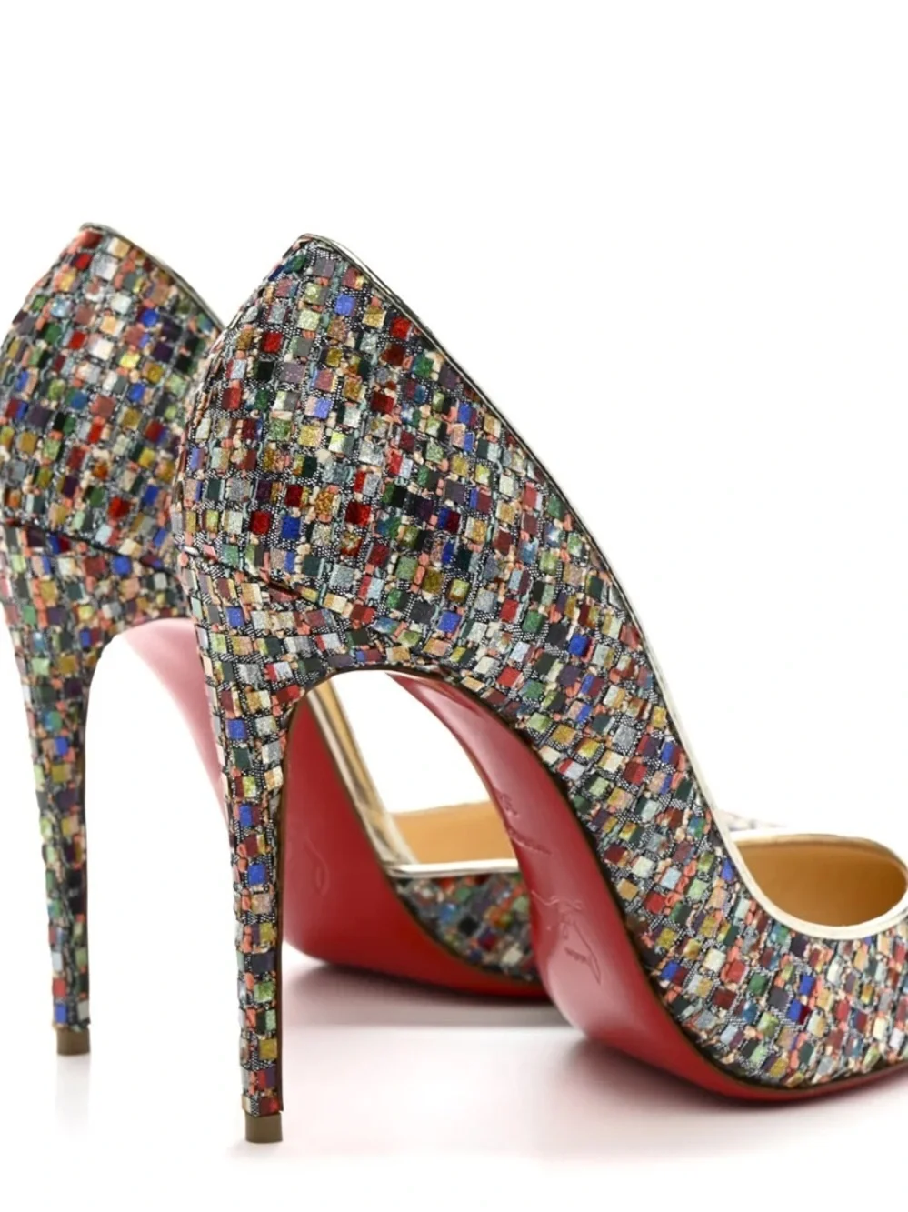 Christian Louboutin Tresse Vitraux Specchio Iriza 100 pumps NIB SZ37.5